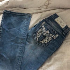 Miss me jeans worn twice inseam is 34